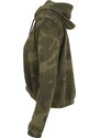 URBAN CLASSICS Ladies Camo Cropped Hoody - olive camo