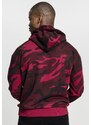 URBAN CLASSICS High Neck Camo Hoody - burgundy camo