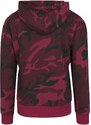 URBAN CLASSICS High Neck Camo Hoody - burgundy camo