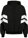 URBAN CLASSICS Ladies Crinkle Batwing Jacket - blk/wht