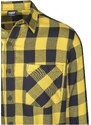 Pánská košile Urban Classics Checked Flanell Shirt - černá,žlutá