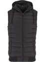 URBAN CLASSICS Small Bubble Hooded Vest - blk/blk