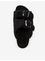 Černé dámské pantofle s umělým kožíškem Replay - Dámské