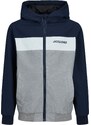 Jack & Jones Junior Přechodná bunda 'Rush' námořnická modř / čedičová šedá / bílá