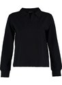 Trendyol Black Regular/Regular Fit Polo Collar, Thin, Knitted Tracksuit Set