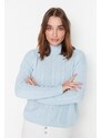 Trendyol Light Blue Knit Detailed Knitwear Sweater