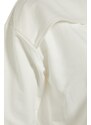 Trendyol White Window/Cut Out Detail Fleece Inside Sports Sweatshirt