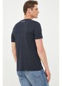 Bavlněné tričko Karl Lagerfeld tmavomodrá barva, s potiskem, 500251.755071
