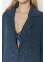 Trendyol Indigo Pocket Detailed Knitwear Cardigan