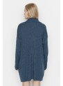 Trendyol Indigo Pocket Detailed Knitwear Cardigan