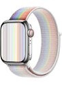 Crested Pride bíloduhový provlékací řemínek na suchý zip pro Apple Watch 38, 40 a 41 mm