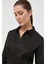 Košile Guess CATE dámská, černá barva, slim, s klasickým límcem, W2YH41 WAF10