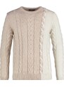 Trendyol Beige Men's Slim Fit Crew Neck Hair Knit Sweater