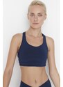 Trendyol Navy Blue Support/Shaping Back Cross Band Detail Knitted Sports Bra