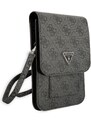 Univerzální pouzdro / taška s kapsou na mobil - Guess, 4G Triangle Logo Bag Gray