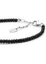 Gaura Pearls Korálkový náramek s perlou Paola - stříbro 925/1000, černý spinel