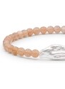 Gaura Pearls Korálkový náramek s biwa perlou Lea - měsíční kámen