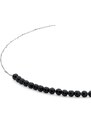 Gaura Pearls Stříbrný náhrdelník s onyxem Nicola - stříbro 925/1000