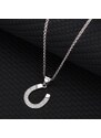 GRACE Silver Jewellery Stříbrný náhrdelník PODKOVA pro štěstí - stříbro 925/1000