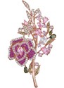 Éternelle Exkluzivní květinová brož Swarovski Elements Alfonsa
