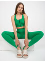 RUE PARIS ZELENÝ CROP TOP NA ZIP --GREEN Zelená