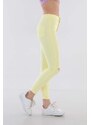 BİKELİFE Women's Yellow High Waist Lycra Ripped Detailed Leggings Trousers.