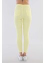 BİKELİFE Women's Yellow High Waist Lycra Ripped Detailed Leggings Trousers.