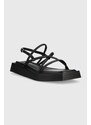 Kožené sandály Vagabond Shoemakers Evy dámské, černá barva, na platformě