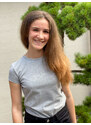 Dívčí tričko s krátkým rukávem PEPE JEANS, šedé HANA GLITTER