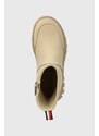 Dětské boty Tommy Hilfiger béžová barva,