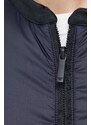 Oboustranná bunda Emporio Armani dámská, tmavomodrá barva, přechodná