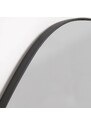Černé kovové závěsné zrcadlo Kave Home Anera 108,5 x 84 cm
