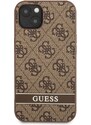 Ochranný kryt pro iPhone 13 mini - Guess, 4G Stripe Back Brown