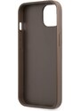 Ochranný kryt pro iPhone 13 mini - Guess, 4G Stripe Back Brown