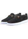 Ducavelli Ritzy Men's Genuine Leather Suede Casual Shoes, Loafers, Lightweight Shoes Black.