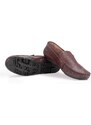 Ducavelli Attic Genuine Leather Men's Casual Shoes , Rok Loafers Brown
