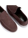 Ducavelli Facile Suede Genuine Leather Men's Casual Shoes Loafer Shoes Brown