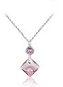 Jewellis ČR Jewellis ocelový náhrdelník Princess Cut s krystaly Swarovski - Light Amethyst