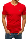 DStreet Červené pánské tričko bez potisku RX4464