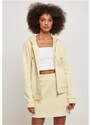 URBAN CLASSICS Ladies Organic Terry Zip Hoody - softyellow