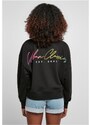 URBAN CLASSICS Ladies Oversized Rainbow Crewneck - black