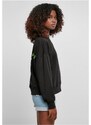 URBAN CLASSICS Ladies Oversized Rainbow Crewneck - black