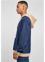 URBAN CLASSICS Oversized Color Block Hoody - summerblue/darkblue