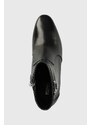 Kožené kotníkové boty MICHAEL Michael Kors Padma dámské, černá barva, na podpatku