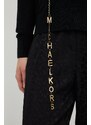 Vlněný svetr MICHAEL Michael Kors dámský, černá barva, lehký, s golfem