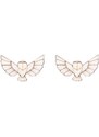 BeWooden Dřevěné náušnice Snowy Owl Earrings