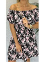 NoName Letní květinkové šaty s kabelkou UNI