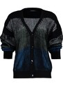 Trendyol Black Striped Knitwear Cardigan