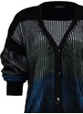 Trendyol Black Striped Knitwear Cardigan