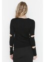 Trendyol Black Lurex Knitwear Blouse